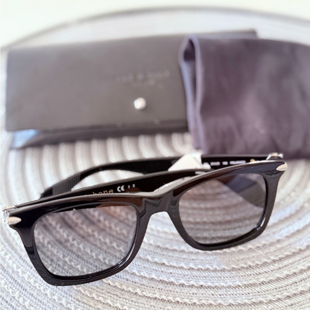 Rag & Bone Glossy Black Sunglasses